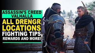 Assassins Creed Valhalla  ALL DRENGR LOCATIONS  Fighting Tips and More [upl. by Ardeid]