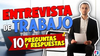 🥇ENTREVISTA de TRABAJO en INGLÉS 10 preguntas y respuestas [upl. by Fuhrman]