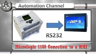 Micrologix 1100 Part 1 Introduction and conection to a DOP B HMI [upl. by Anedal25]