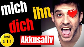 German Personal Pronouns in Akkusativ with Examples  mich me dich you  YourGermanTeacher [upl. by Ylrad]