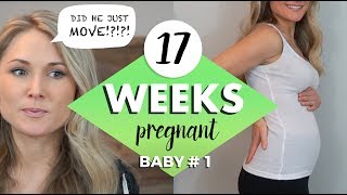 17 WEEKS PREGNANT UPDATE  The Baby Moved [upl. by Anuahsat906]