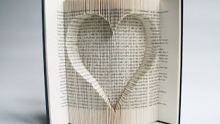 Book Folding Tutorial  Inverted Heart [upl. by Garrik]