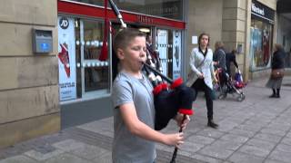 Merry Christmas From Young Scottish Bagpipers In Scotland [upl. by Pegasus]