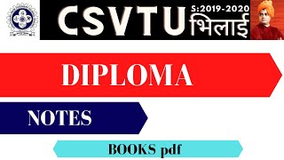 DIPLOMA  NOTES 📕  BOOKS pdf  CSVTU [upl. by Kcirdle133]