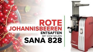 Rote Johannisbeeren entsaften mit dem Sana Juicer EUJ828 [upl. by Cheffetz]