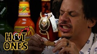 Eric Andre Turns Into Tay Zonday While Eating Spicy Wings  Hot Ones [upl. by Chelsae]