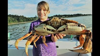 Catching Dungeness Crab in Puget Sound [upl. by Queen429]