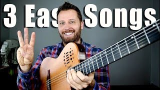 3 EASY Classical Guitar Songs  With TAB [upl. by Enaasiali]