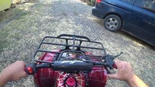 Coolster ATV3125XR8U 125cc ATV  startup amp ride [upl. by Woods93]