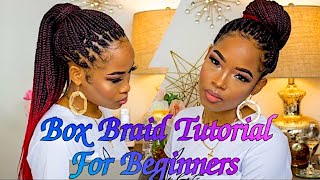 Easy DIY Box Braids TUTORIAL For Beginners  Karrill DaDiva [upl. by Elgna]