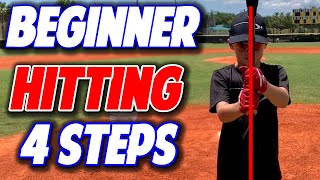 Coaching Beginner Baseball  Basic Hitting 4 Easy Steps Pro Speed Baseball [upl. by Ash151]