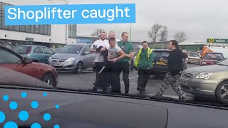 Shoplifter Caught Outside Shopping Centre in UK [upl. by Ylrevaw979]