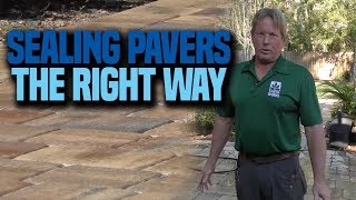 How to seal outdoor pavers  Earth Works Jax [upl. by Janel]