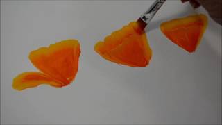 How to Paint California Poppies in Acrylics [upl. by Assirual]