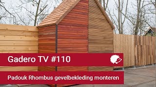 110 Padouk Rhombus open gevelbekleding monteren [upl. by Assirrem]