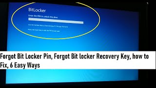 Forgot bit locker pin forgot bit locker recovery key how to Fix 6 Easy Ways [upl. by Necyrb]