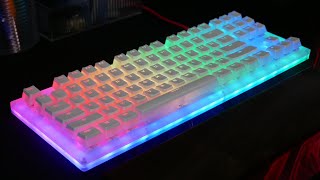 WomierGamaKay K87  HyperX White Pudding Keycaps  RGB Insanity  Unboxing Review amp Sound Test [upl. by Gomar]