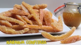 NARANJA ESCARCHADA O CONFITADA  Receta Rápida y Fácil [upl. by Nomra]