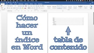 Cómo hacer un índice en Word Office 365 Tabla de Contenidos [upl. by Ginsberg336]