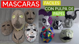 MASCARAS HECHAS DE PAPEL PAPER MACHE MASKS [upl. by Jasun]