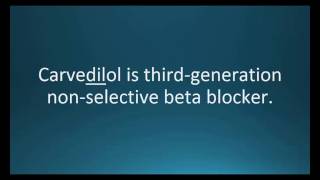 How to pronounce carvedilol Coreg Memorizing Pharmacology Flashcard [upl. by Nrojb318]