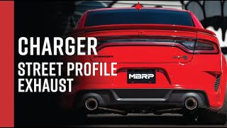 DODGE CHARGER HELLCAT  MBRP 3quot CatBack Dual Rear Exit Street Profile Exhaust Overview [upl. by Ynabe]