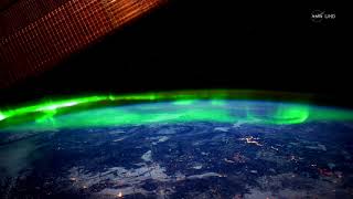 Aurora Borealis from Space Northern Lights from International Space Station 4K [upl. by Rehportsirhc]