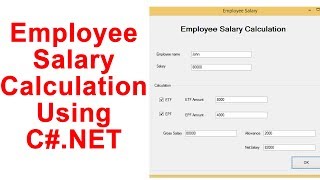 Employee Salary Calculation Using CNET [upl. by Oivatco]