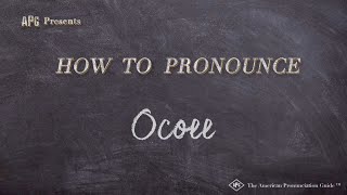 How to Pronounce Ocoee Real Life Examples [upl. by Ykvir]