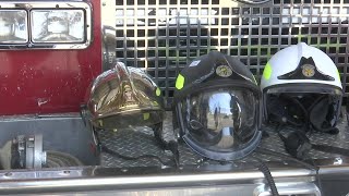 New helmets for fireighters safety in Amherst [upl. by Ehcadroj]