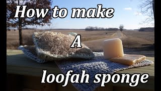 Making a loofah bath sponge [upl. by Cowden]