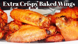 The SECRET To Crispy Oven Baked Chicken Wings [upl. by Grory]