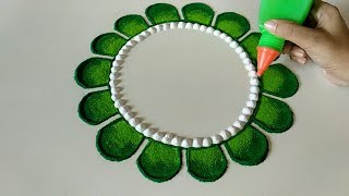 Easy and quick rangoli design [upl. by Nallak]