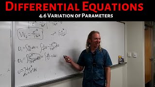 Differential Equations Lecture 46 Variation of Parameters [upl. by Kassie]