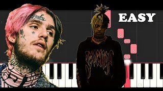 XXXTentacion amp Lil Peep  Falling Down EASY Piano Tutorial [upl. by Adeline171]