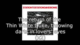 Station to Station  David Bowie  Lyrics [upl. by Llecrep]