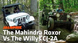 OffRoad Comparison Mahindra Roxor Vs 1948 Willys CJ2A Jeep [upl. by Eidderf]