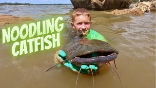 Noodling Catfish  Aspens Outdoor Adventures [upl. by Hauser600]