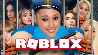 Celebrities Playing ROBLOX  Arianas Prison [upl. by Anileva]