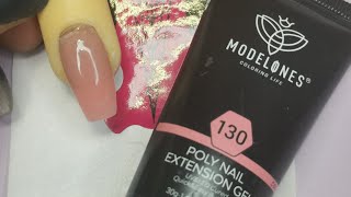 DIY Modelones Polygel Nail Extensions  Tutorial [upl. by Perlie652]