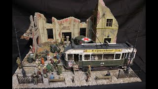 Historic WW2 diorama 135 quotThe Last Tramwayquot Step by step [upl. by Aleahcim922]