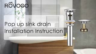 POP UP Sink Drain Installation [upl. by Compton]