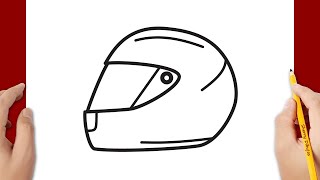 Cómo dibujar un casco de moto [upl. by Collin]