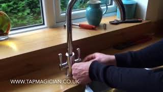 FRANKE ASCONA  How to replace the tap cartridges  valves repair leaking PARTS FROM tapmagician [upl. by Trab]