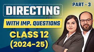 Directing Part3  Class 12 Business Studies  Chapter 7  Imp Questions  CBSE Exam  Commerce [upl. by Katzen493]