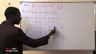 Exercices  Terminale  Mathématiques  Fonction LN Bac L 2011 Premiere partie mp4 [upl. by Rammaj]