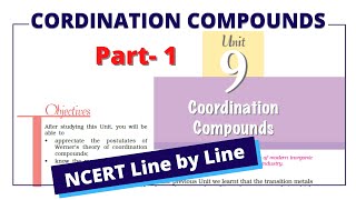 Coordination Compounds Class 12 Werners Theory  Part 1  class12NCERTchemistry [upl. by Atteroc]