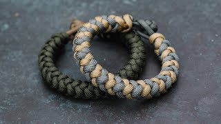 4 Strand Round Braid Knot and Loop Paracord Bracelet Tutorial [upl. by Dorthea]