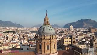 PALERMO BY DRONE  FLY OVER PALERMO  SICILY 4K [upl. by Eldnar]