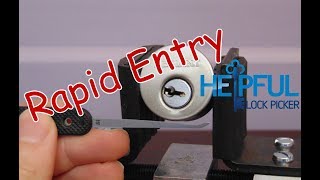 109 Lock Picking Rapid Entry Techniques Standard Pins [upl. by Latini]